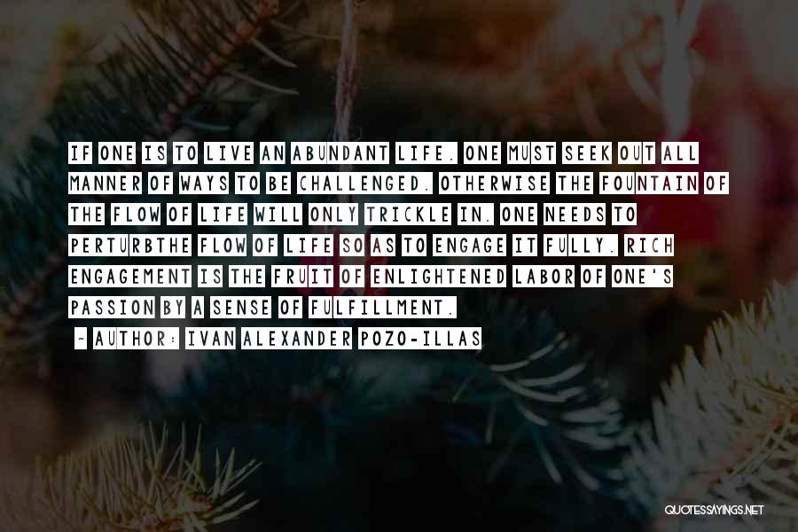 Ivan Alexander Pozo-Illas Quotes: If One Is To Live An Abundant Life. One Must Seek Out All Manner Of Ways To Be Challenged. Otherwise