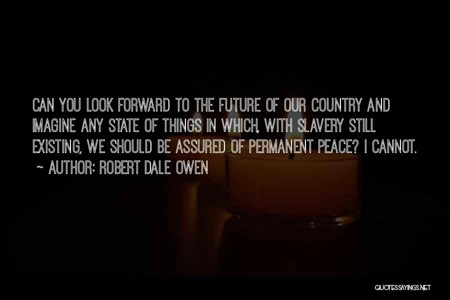 Robert Dale Owen Quotes: Can You Look Forward To The Future Of Our Country And Imagine Any State Of Things In Which, With Slavery