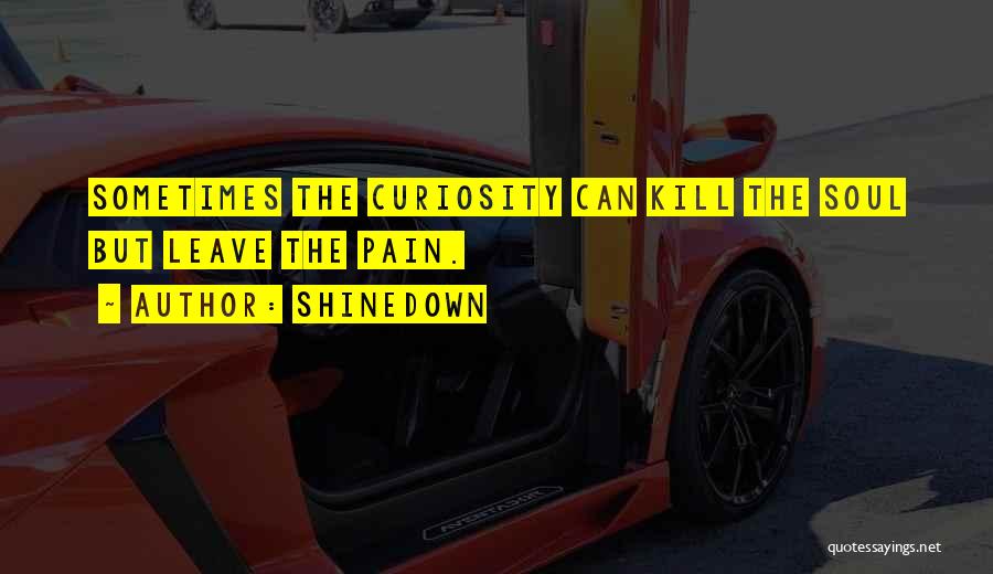 Shinedown Quotes: Sometimes The Curiosity Can Kill The Soul But Leave The Pain.