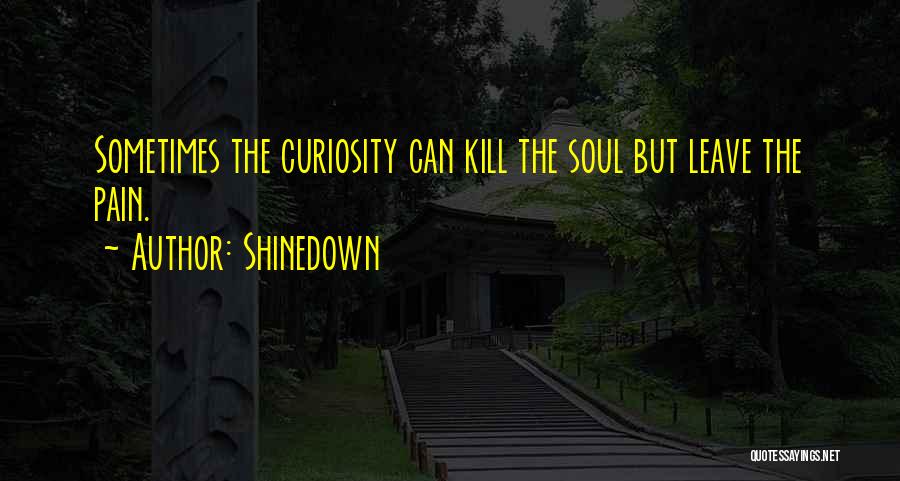 Shinedown Quotes: Sometimes The Curiosity Can Kill The Soul But Leave The Pain.