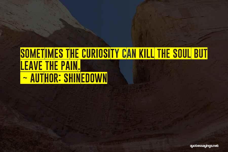 Shinedown Quotes: Sometimes The Curiosity Can Kill The Soul But Leave The Pain.