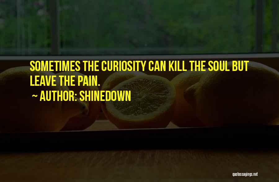 Shinedown Quotes: Sometimes The Curiosity Can Kill The Soul But Leave The Pain.