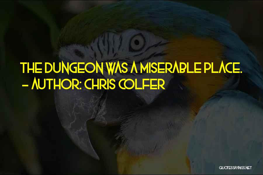 Chris Colfer Quotes: The Dungeon Was A Miserable Place.
