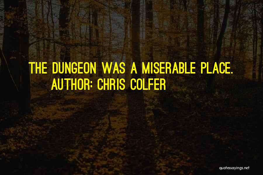 Chris Colfer Quotes: The Dungeon Was A Miserable Place.