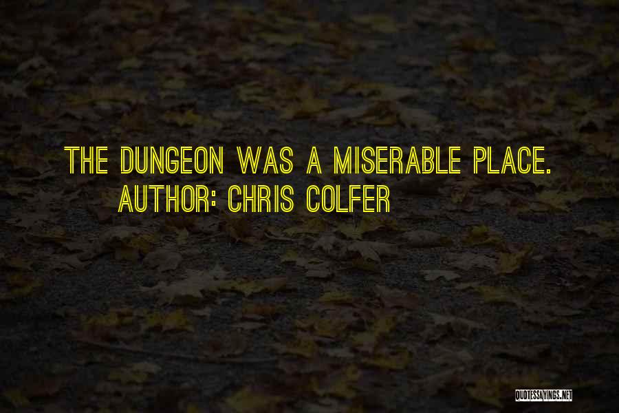 Chris Colfer Quotes: The Dungeon Was A Miserable Place.