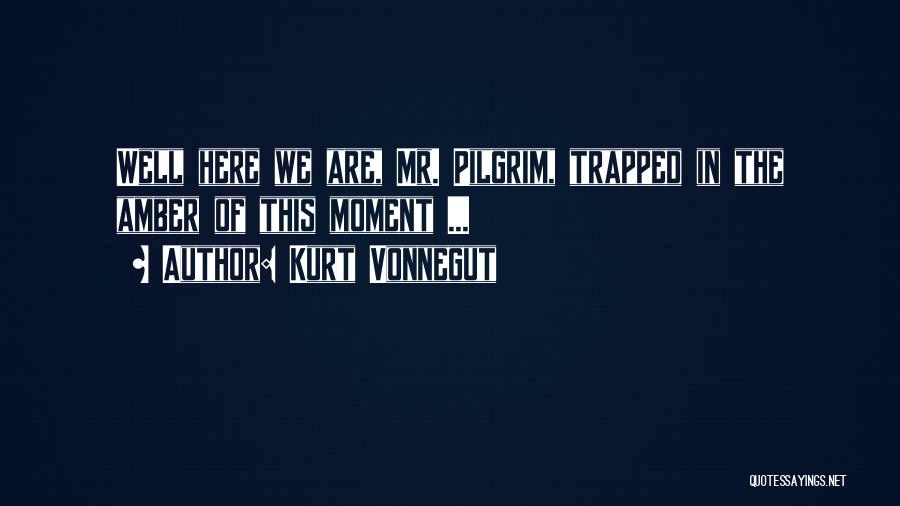 Kurt Vonnegut Quotes: Well Here We Are, Mr. Pilgrim, Trapped In The Amber Of This Moment ...