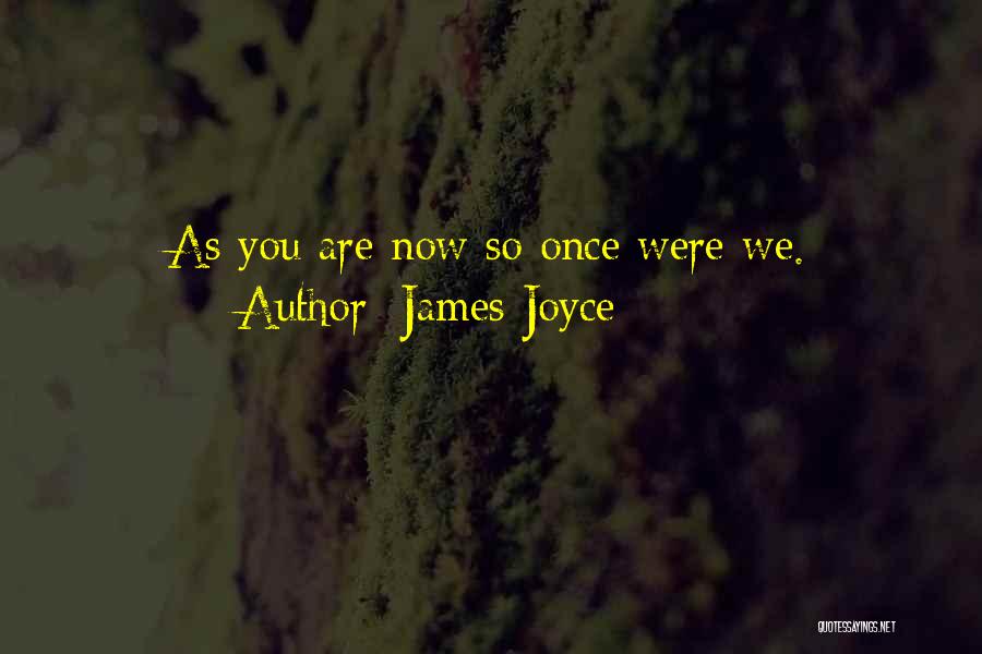 James Joyce Quotes: As You Are Now So Once Were We.