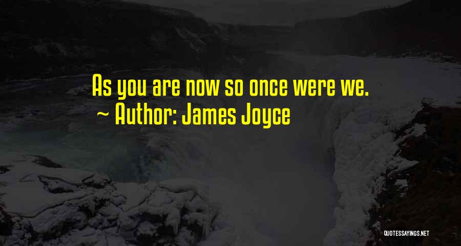 James Joyce Quotes: As You Are Now So Once Were We.