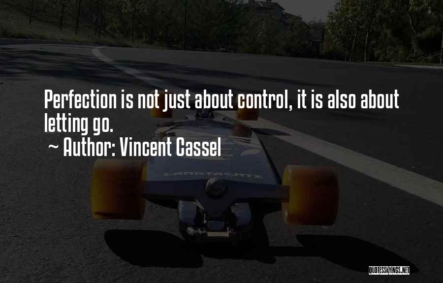 Vincent Cassel Quotes: Perfection Is Not Just About Control, It Is Also About Letting Go.