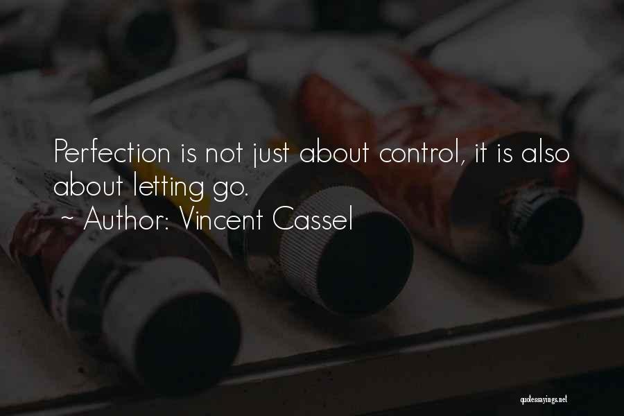 Vincent Cassel Quotes: Perfection Is Not Just About Control, It Is Also About Letting Go.