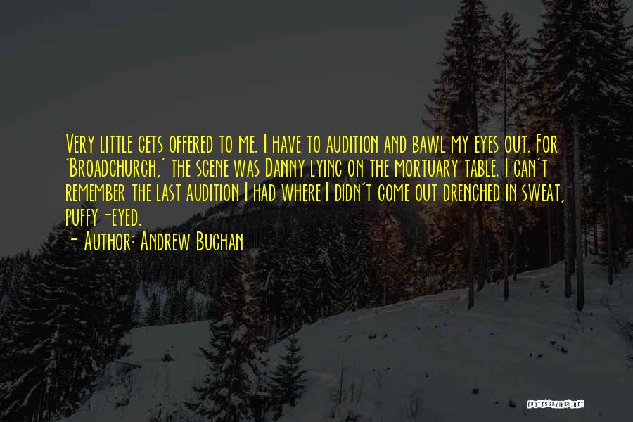 Andrew Buchan Quotes: Very Little Gets Offered To Me. I Have To Audition And Bawl My Eyes Out. For 'broadchurch,' The Scene Was