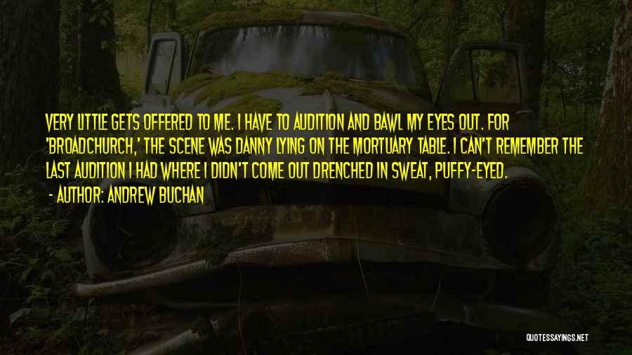 Andrew Buchan Quotes: Very Little Gets Offered To Me. I Have To Audition And Bawl My Eyes Out. For 'broadchurch,' The Scene Was