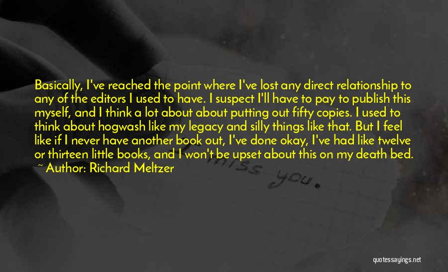 Richard Meltzer Quotes: Basically, I've Reached The Point Where I've Lost Any Direct Relationship To Any Of The Editors I Used To Have.