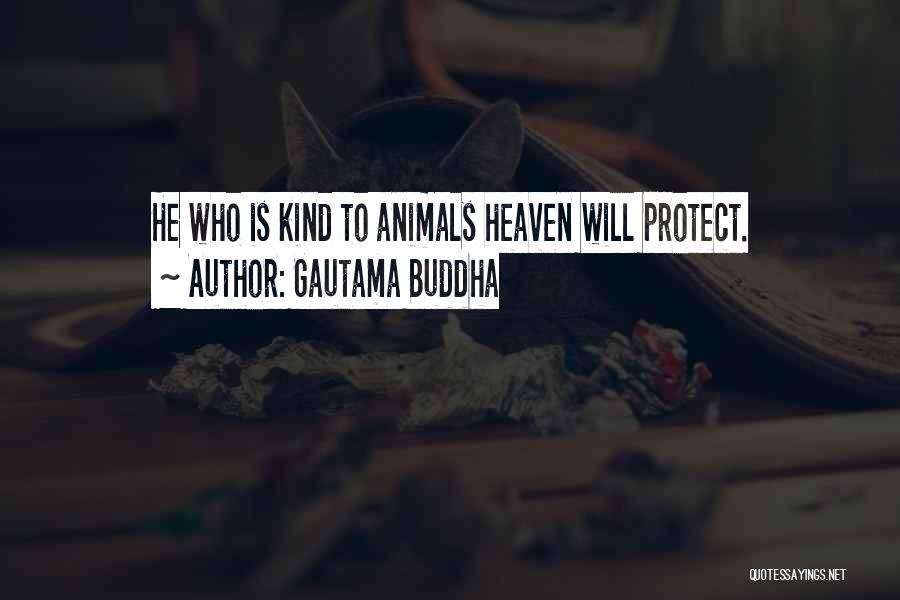Gautama Buddha Quotes: He Who Is Kind To Animals Heaven Will Protect.