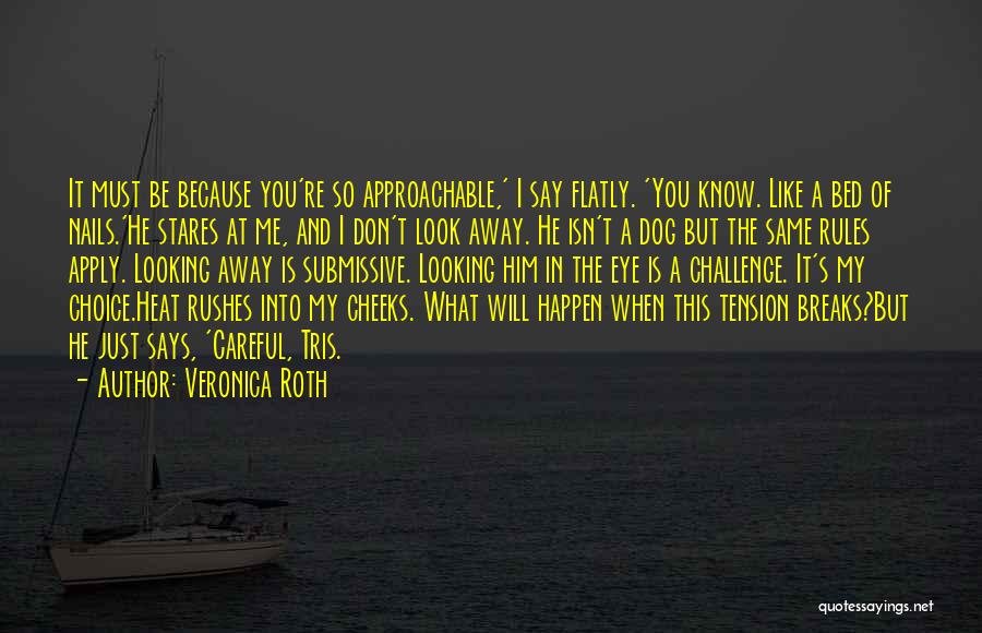 Veronica Roth Quotes: It Must Be Because You're So Approachable,' I Say Flatly. 'you Know. Like A Bed Of Nails.'he Stares At Me,