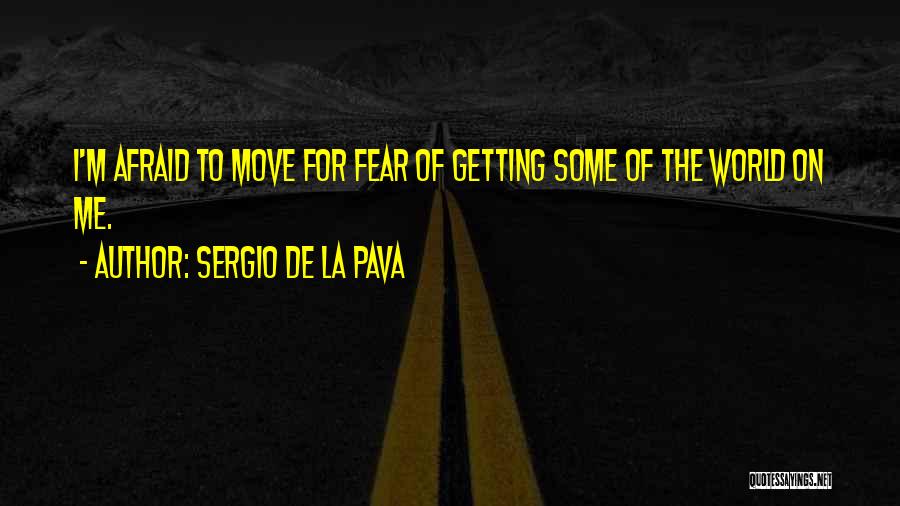 Sergio De La Pava Quotes: I'm Afraid To Move For Fear Of Getting Some Of The World On Me.