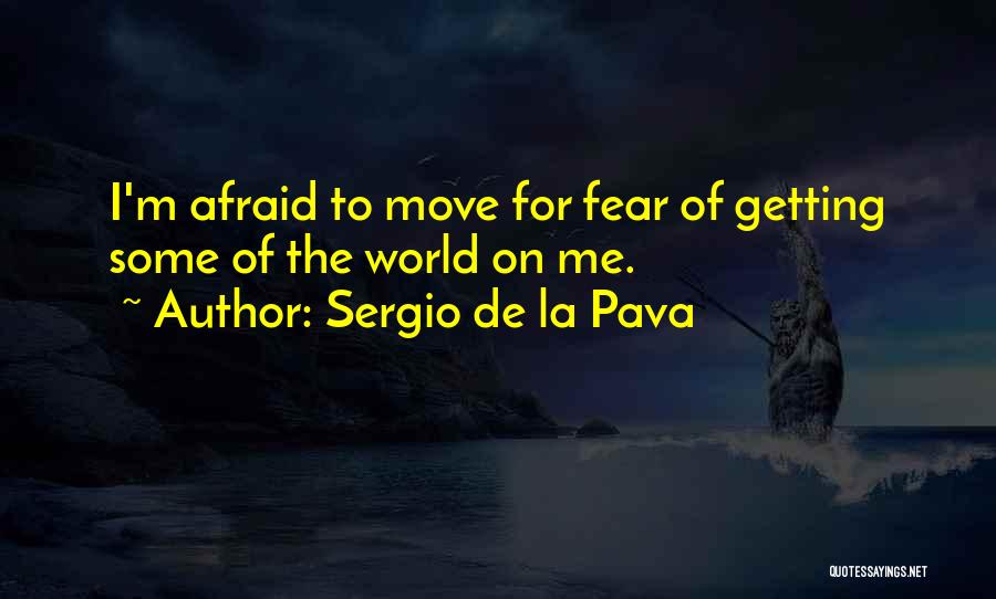 Sergio De La Pava Quotes: I'm Afraid To Move For Fear Of Getting Some Of The World On Me.