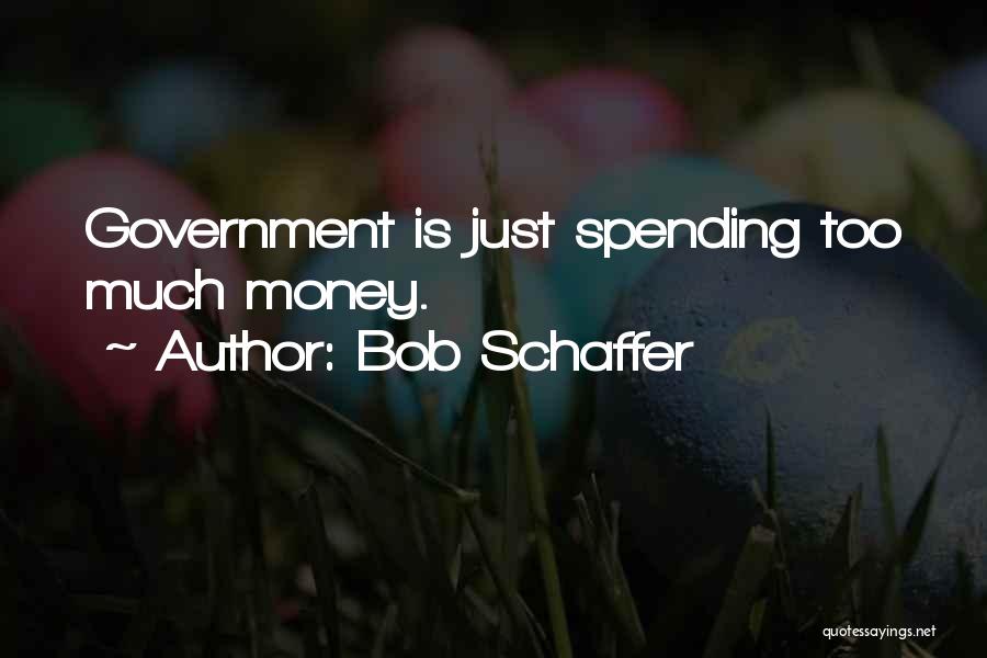 Bob Schaffer Quotes: Government Is Just Spending Too Much Money.