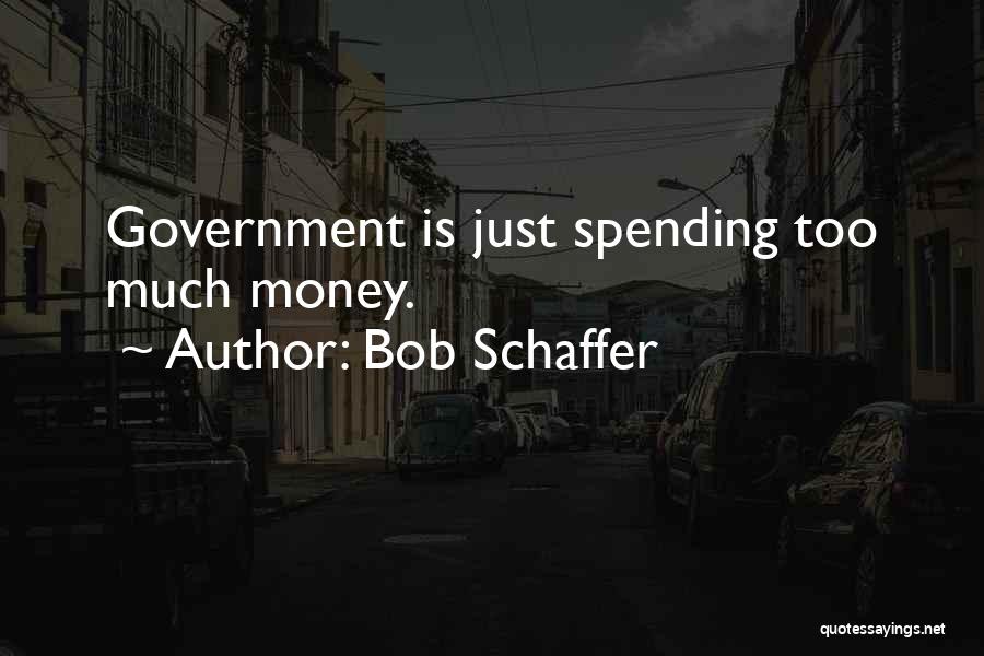 Bob Schaffer Quotes: Government Is Just Spending Too Much Money.