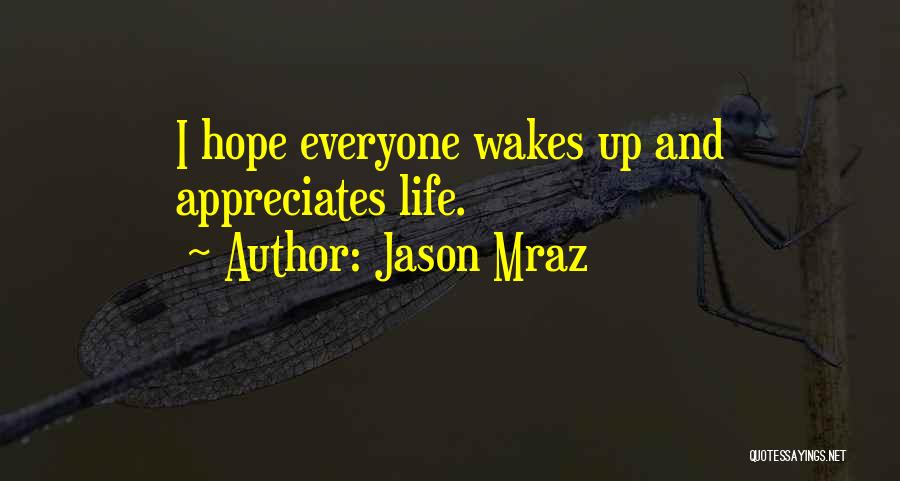 Jason Mraz Quotes: I Hope Everyone Wakes Up And Appreciates Life.