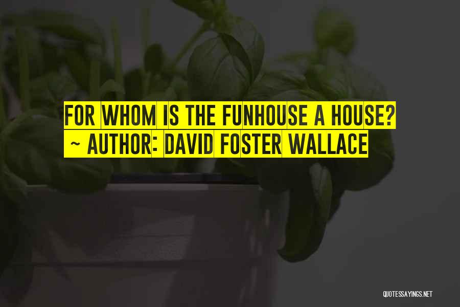 David Foster Wallace Quotes: For Whom Is The Funhouse A House?
