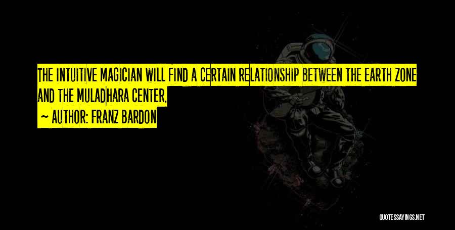 Franz Bardon Quotes: The Intuitive Magician Will Find A Certain Relationship Between The Earth Zone And The Muladhara Center.