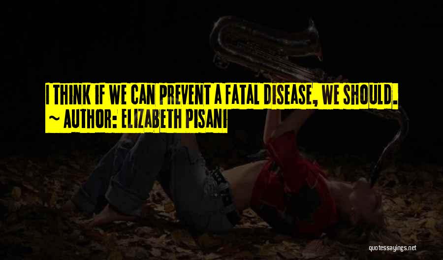 Elizabeth Pisani Quotes: I Think If We Can Prevent A Fatal Disease, We Should.