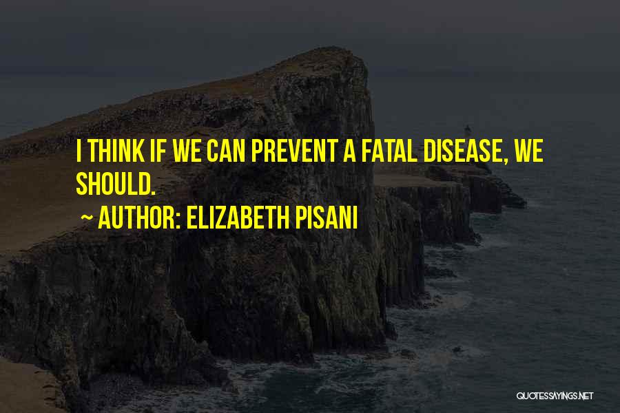 Elizabeth Pisani Quotes: I Think If We Can Prevent A Fatal Disease, We Should.