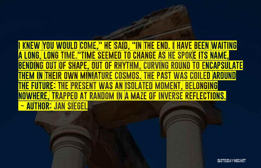 Jan Siegel Quotes: I Knew You Would Come, He Said, In The End. I Have Been Waiting A Long, Long Time.time Seemed To
