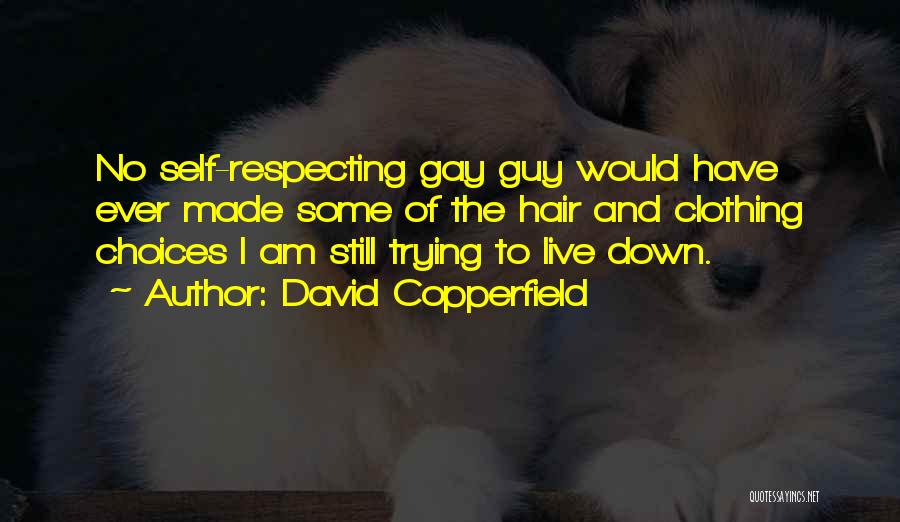 David Copperfield Quotes: No Self-respecting Gay Guy Would Have Ever Made Some Of The Hair And Clothing Choices I Am Still Trying To