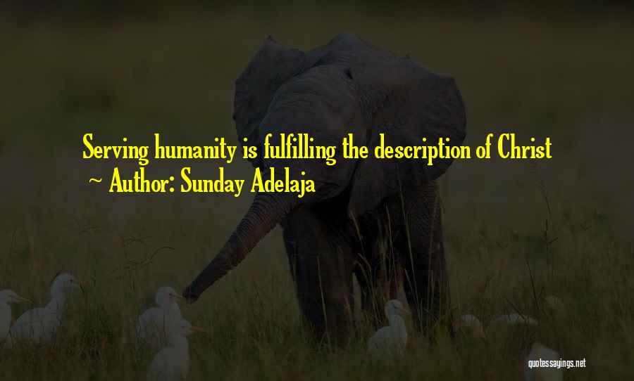 Sunday Adelaja Quotes: Serving Humanity Is Fulfilling The Description Of Christ
