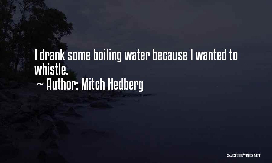 Mitch Hedberg Quotes: I Drank Some Boiling Water Because I Wanted To Whistle.