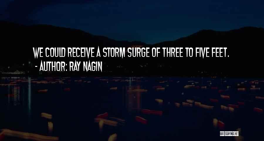 Ray Nagin Quotes: We Could Receive A Storm Surge Of Three To Five Feet.
