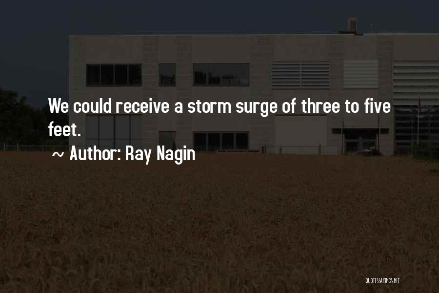 Ray Nagin Quotes: We Could Receive A Storm Surge Of Three To Five Feet.