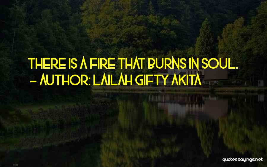 Lailah Gifty Akita Quotes: There Is A Fire That Burns In Soul.