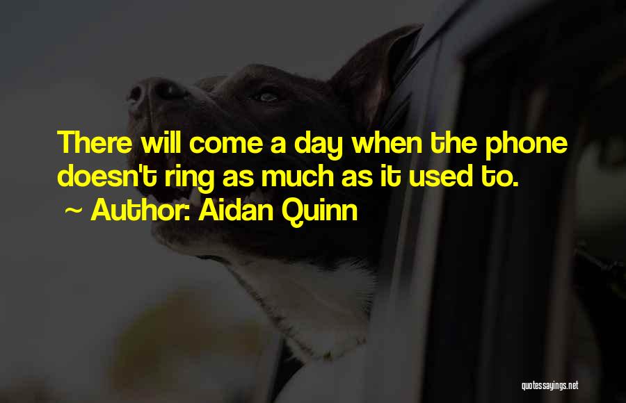 Aidan Quinn Quotes: There Will Come A Day When The Phone Doesn't Ring As Much As It Used To.