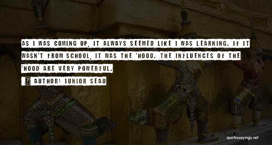 Junior Seau Quotes: As I Was Coming Up, It Always Seemed Like I Was Learning. If It Wasn't From School, It Was The