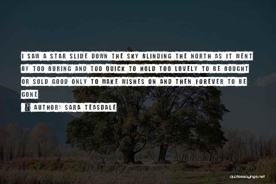 Sara Teasdale Quotes: I Saw A Star Slide Down The Sky Blinding The North As It Went By Too Buring And Too Quick