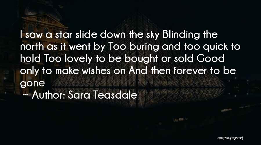 Sara Teasdale Quotes: I Saw A Star Slide Down The Sky Blinding The North As It Went By Too Buring And Too Quick