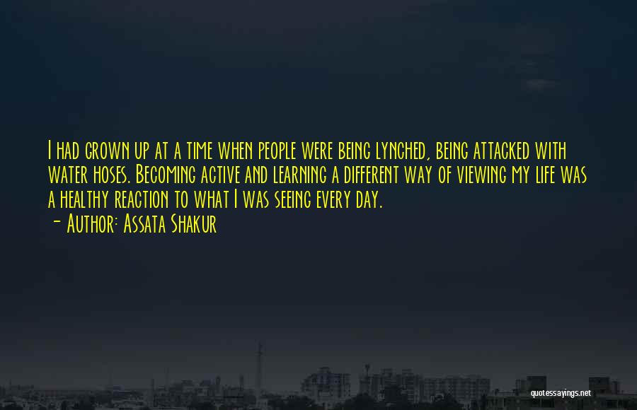 Assata Shakur Quotes: I Had Grown Up At A Time When People Were Being Lynched, Being Attacked With Water Hoses. Becoming Active And