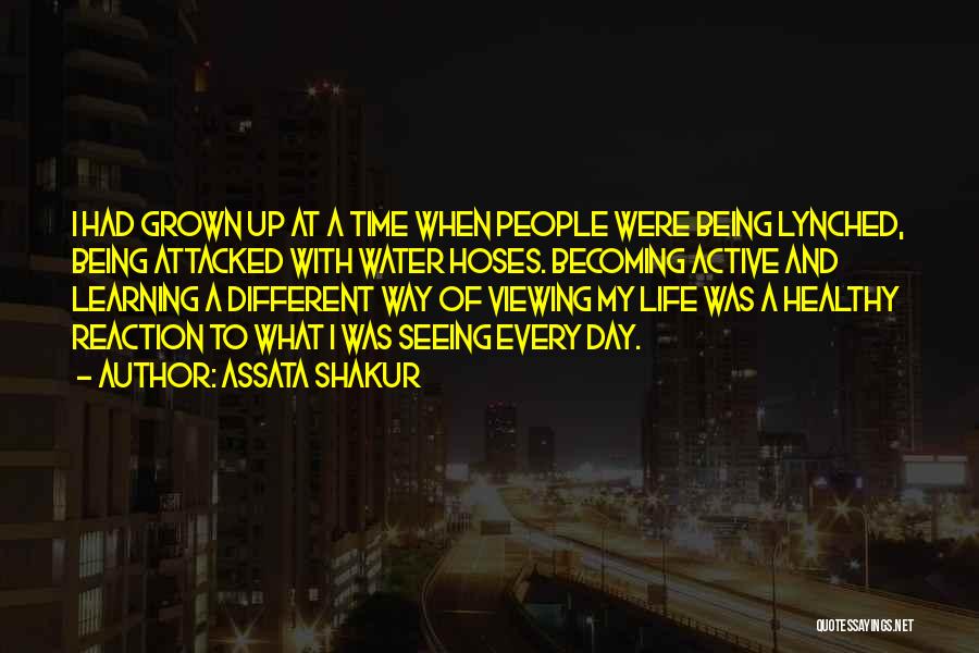 Assata Shakur Quotes: I Had Grown Up At A Time When People Were Being Lynched, Being Attacked With Water Hoses. Becoming Active And