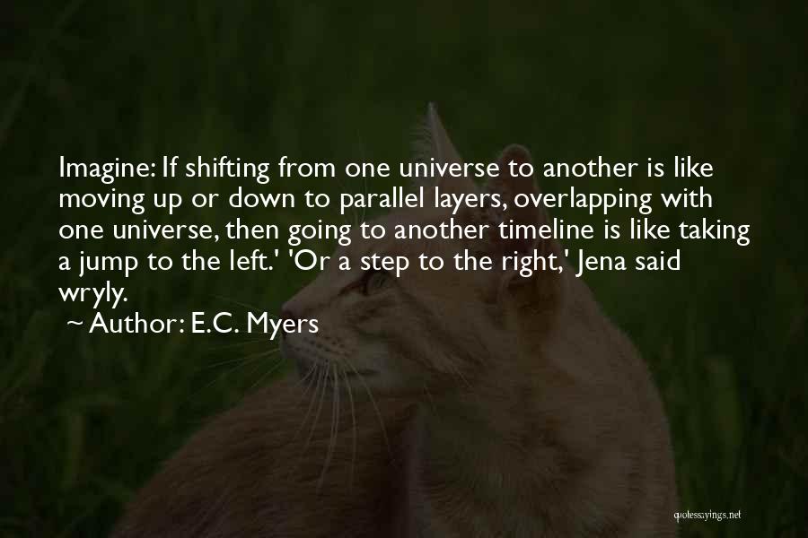 E.C. Myers Quotes: Imagine: If Shifting From One Universe To Another Is Like Moving Up Or Down To Parallel Layers, Overlapping With One