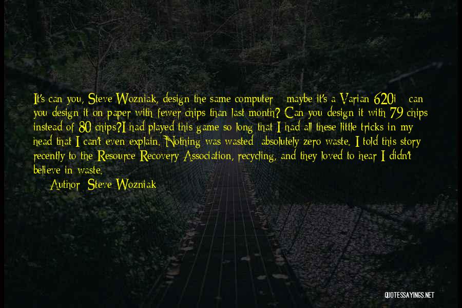 Steve Wozniak Quotes: It's Can You, Steve Wozniak, Design The Same Computer - Maybe It's A Varian 620i - Can You Design It