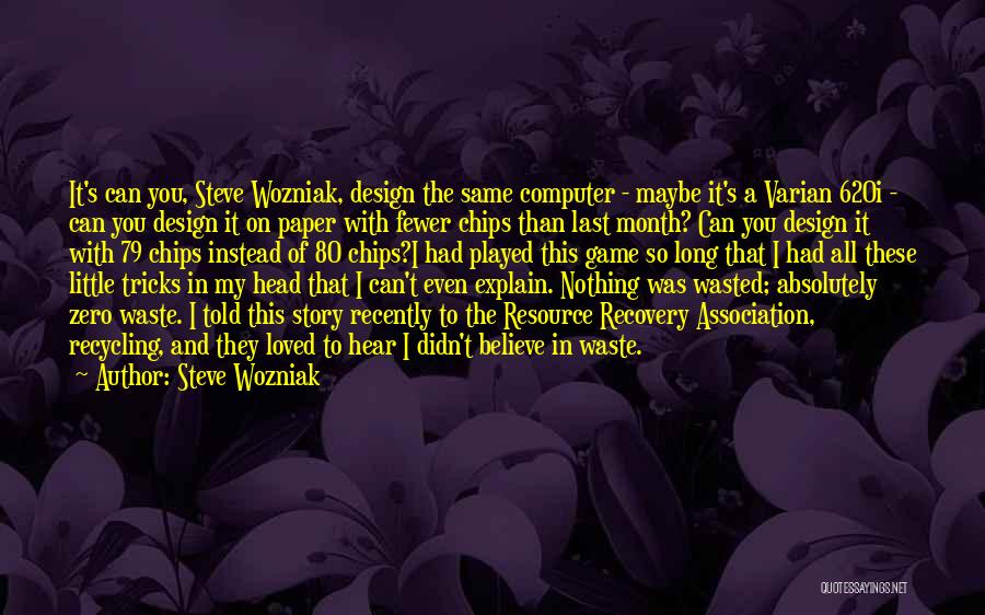 Steve Wozniak Quotes: It's Can You, Steve Wozniak, Design The Same Computer - Maybe It's A Varian 620i - Can You Design It