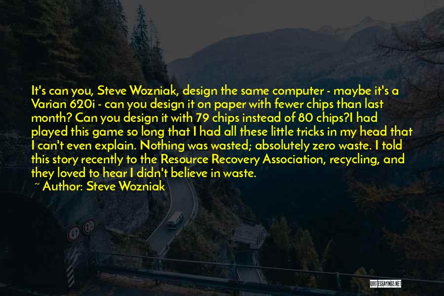 Steve Wozniak Quotes: It's Can You, Steve Wozniak, Design The Same Computer - Maybe It's A Varian 620i - Can You Design It