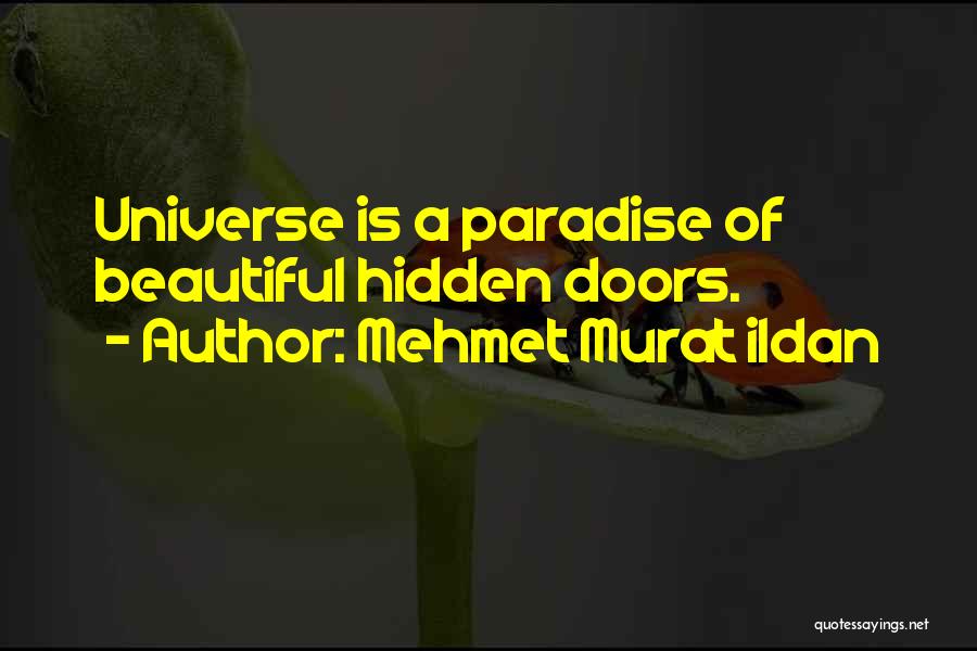 Mehmet Murat Ildan Quotes: Universe Is A Paradise Of Beautiful Hidden Doors.