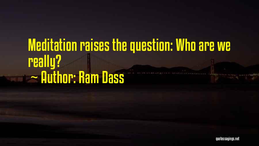 Ram Dass Quotes: Meditation Raises The Question: Who Are We Really?