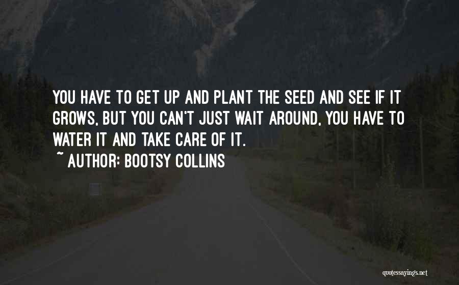 Bootsy Collins Quotes: You Have To Get Up And Plant The Seed And See If It Grows, But You Can't Just Wait Around,