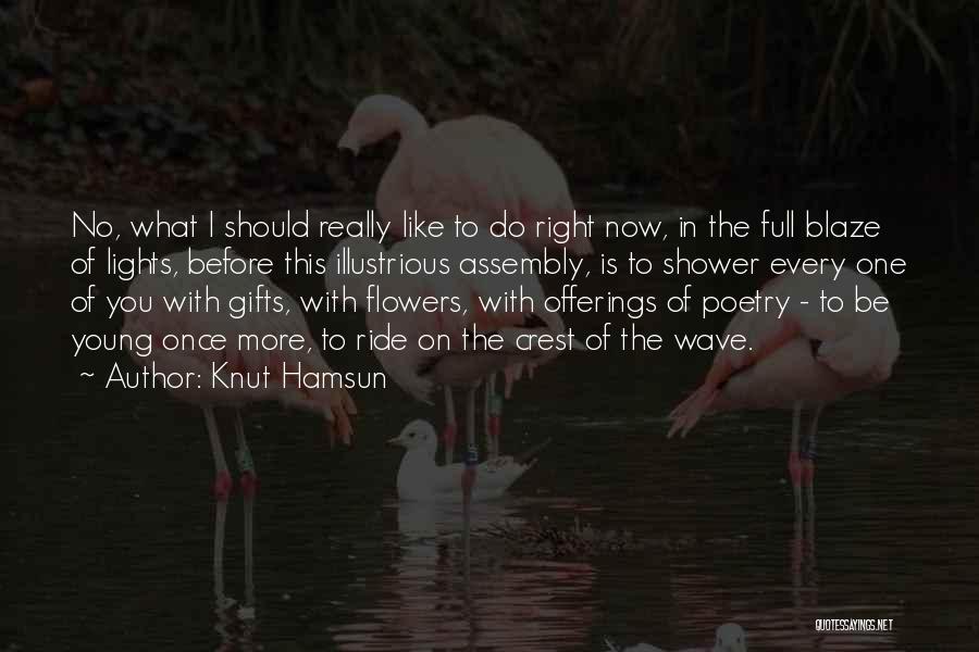 Knut Hamsun Quotes: No, What I Should Really Like To Do Right Now, In The Full Blaze Of Lights, Before This Illustrious Assembly,