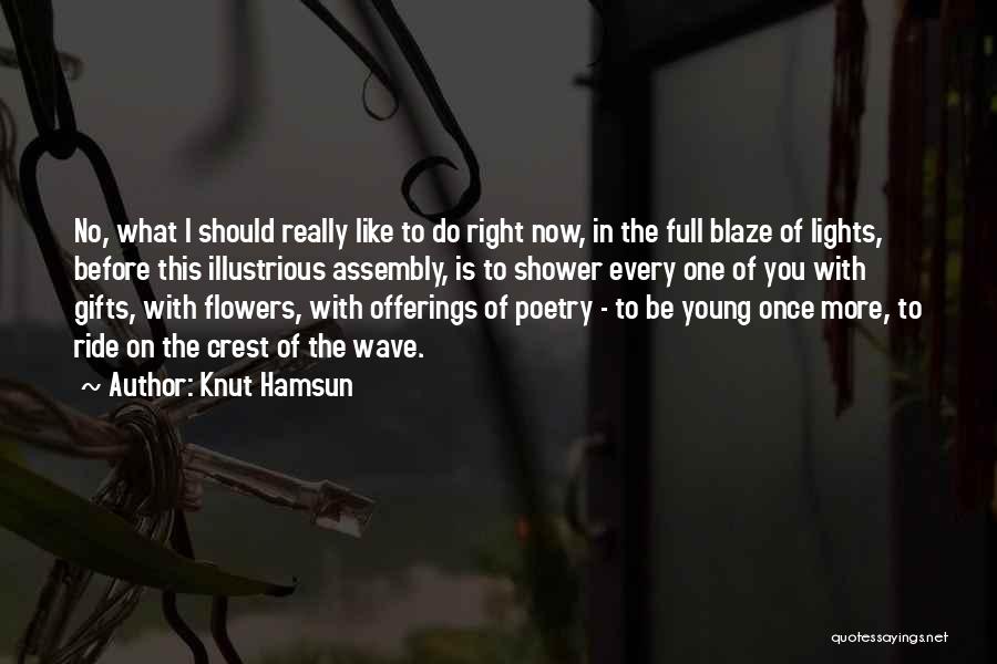 Knut Hamsun Quotes: No, What I Should Really Like To Do Right Now, In The Full Blaze Of Lights, Before This Illustrious Assembly,